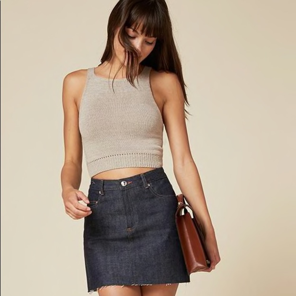 Leanne Cropped Knit Tank / S